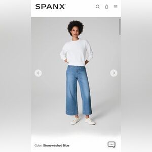 SPANX, New With Tags, 1X Petite (18/20)
Women's Wide Leg Stonewashed Blue Jeans